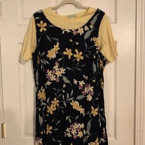 Vintage 90s Floral Babydoll Tee Dress